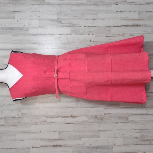 Evan Picone Salmon Sleeveless Dress - Picture 1 of 14